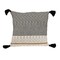 Edge Collections - 20" x 20" x 4" - Beige - Decorative Stripe Accent Pillow with Tassel - 1 Piece
